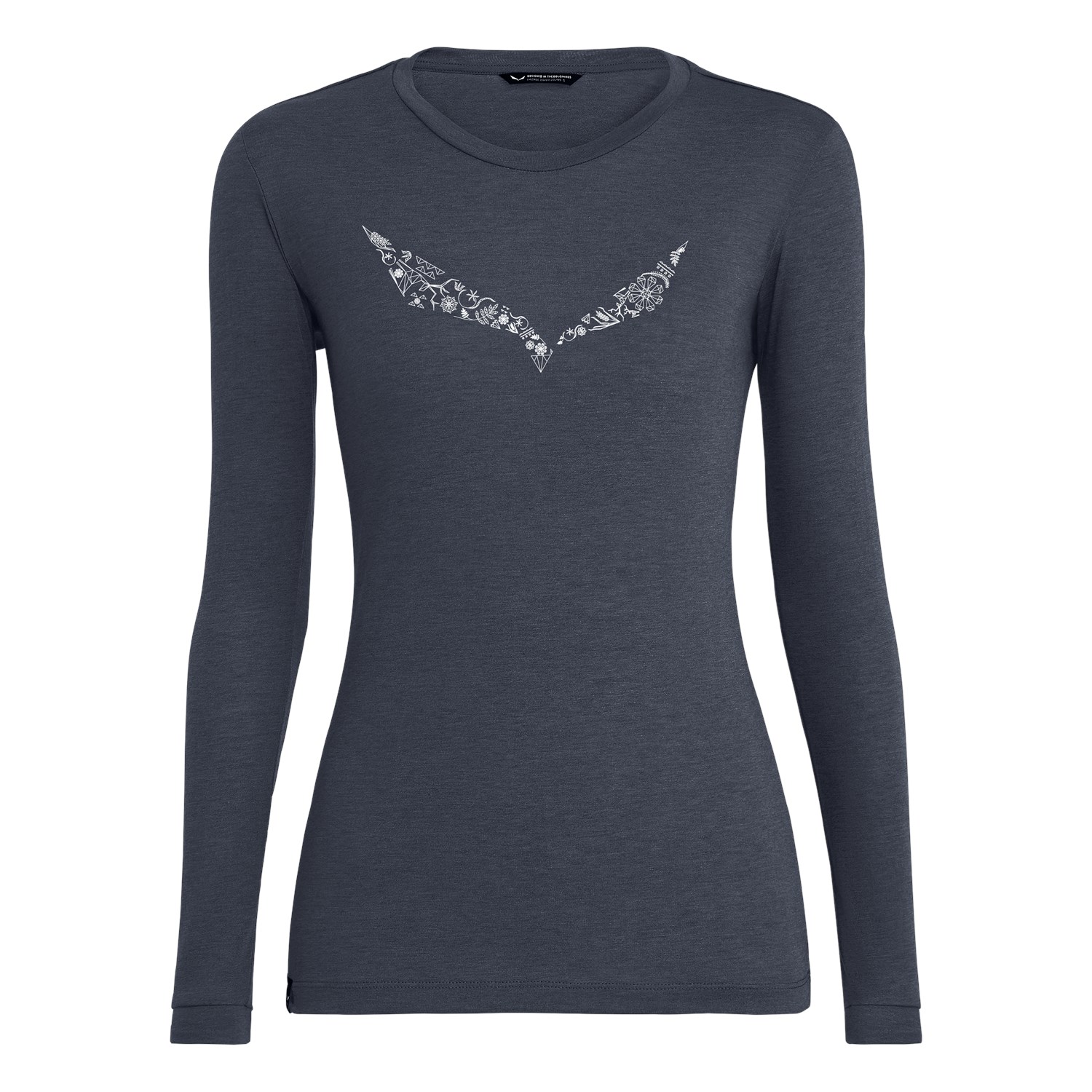 Salewa Women's Solidlogo Dry’Ton Longsleeve T-Shirts Blue/Navy OJB-308621